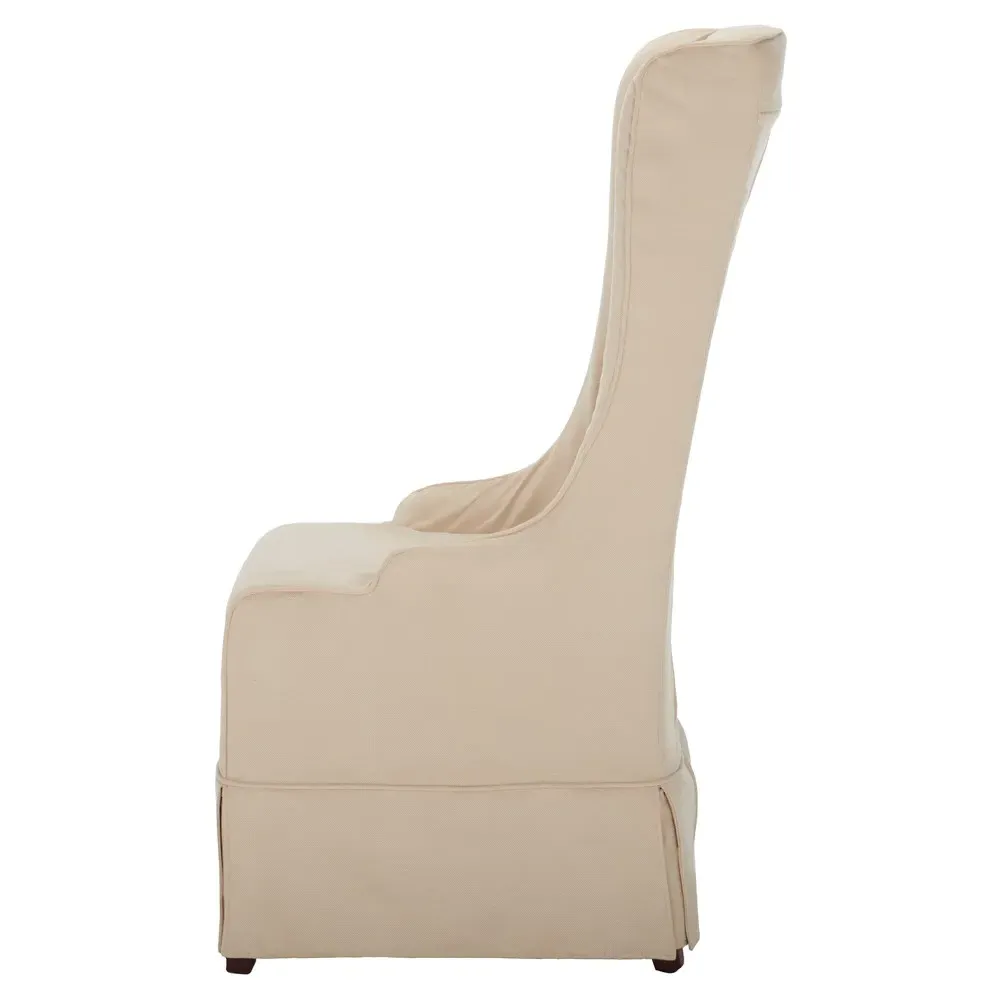 Judy Wing Back Dining Chair - Cream, Cotton