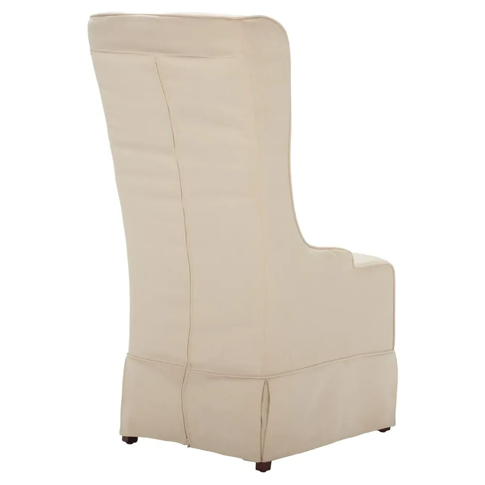Judy Wing Back Dining Chair - Cream, Cotton