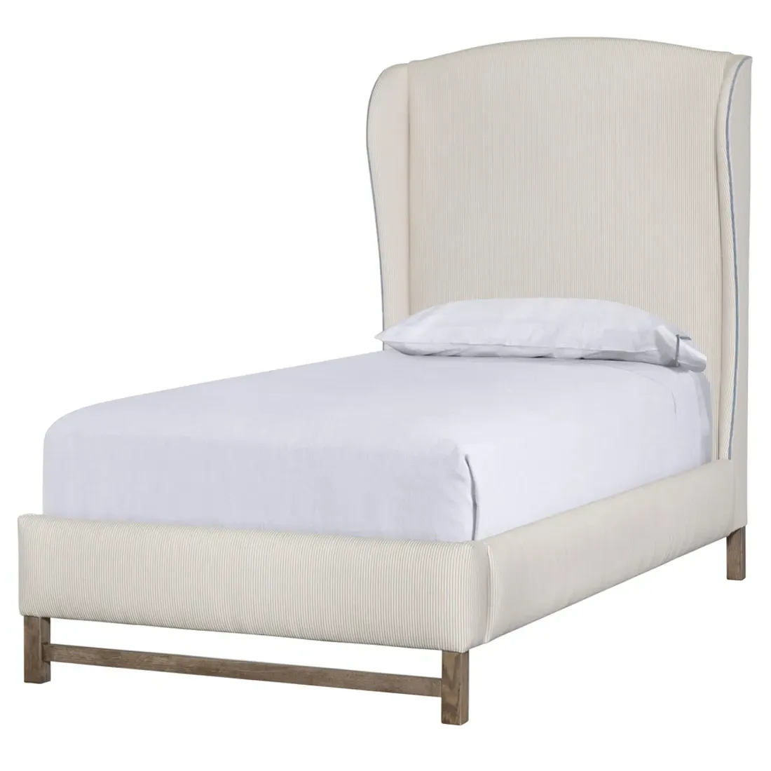 Julia Twin Wingback Bed - Beige, Oak image