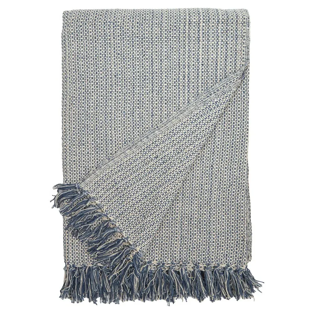Julian Oversized Throw Blanket - Blue, Cotton image