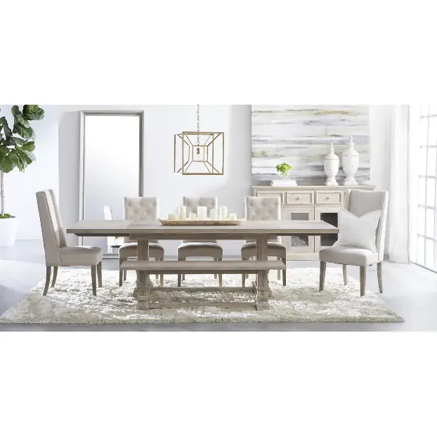 Julian Trestle Extendable Dining Table - Grey, Acacia