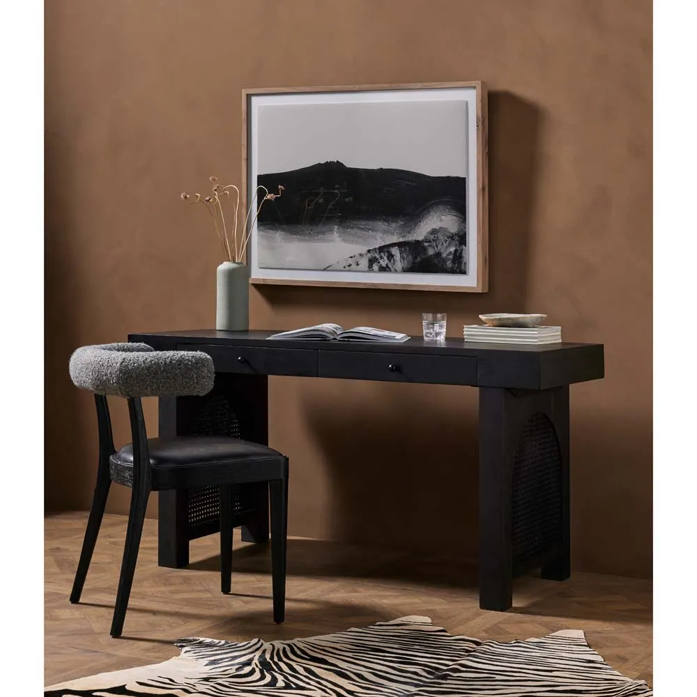 Julianne 5x7 Zebra Print Hide Rug - Black, Fur