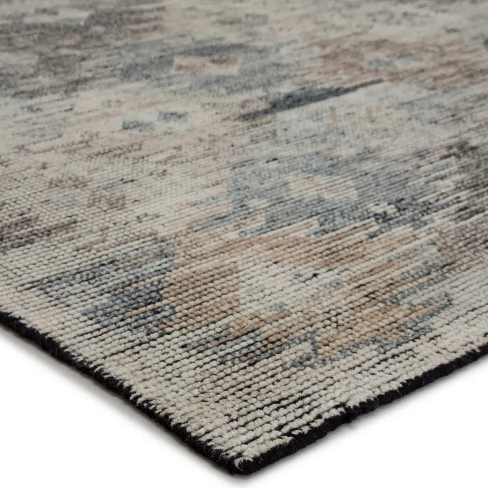 Julie 5x8 Hand Knotted Rug - Black, Wool
