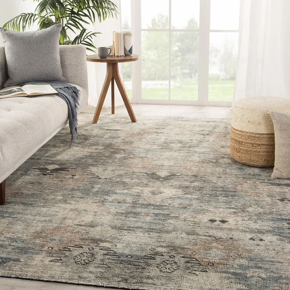 Julie 9x12 Hand Knotted Rug - Black, Wool