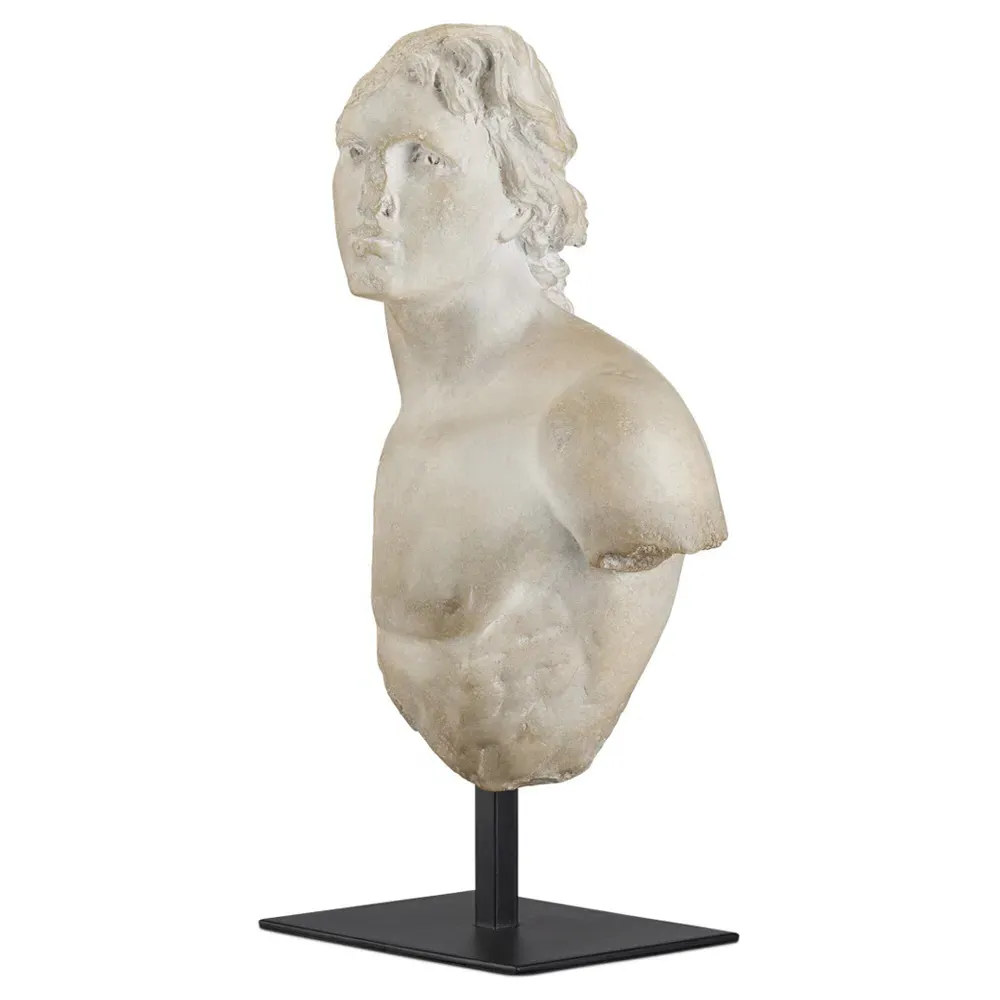 Julien French Country Greek Torso Sculpture - Beige