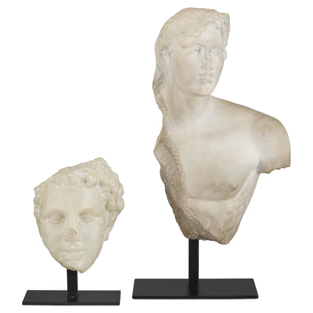 Julien French Country Greek Torso Sculpture - Beige