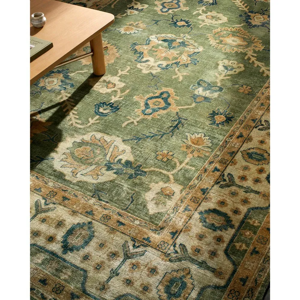 Julien Oushak Patterned Hand Knotted Rug - Green, Wool