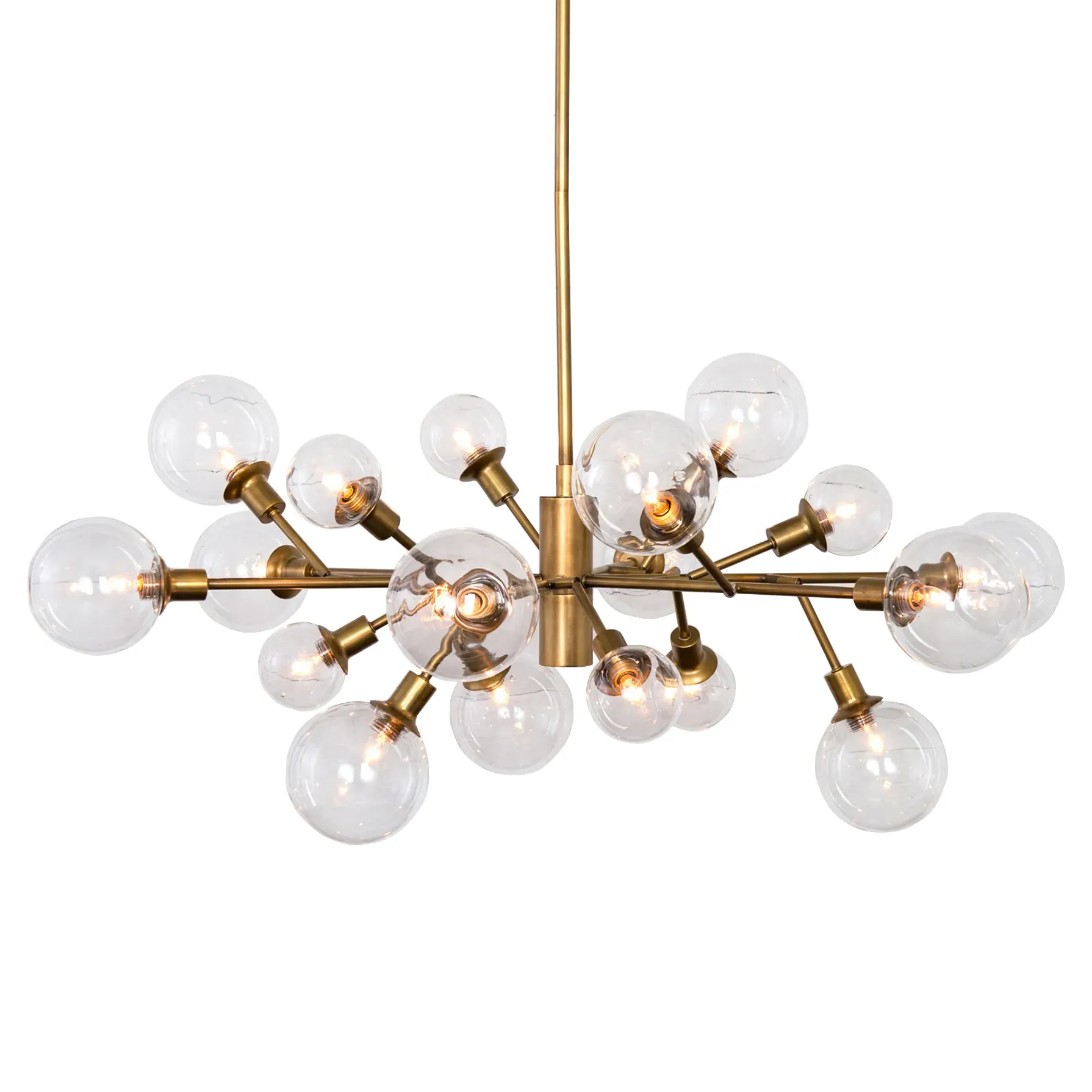 Juliet 18 Arms Sputnik Chandelier - Matte Brass, Iron