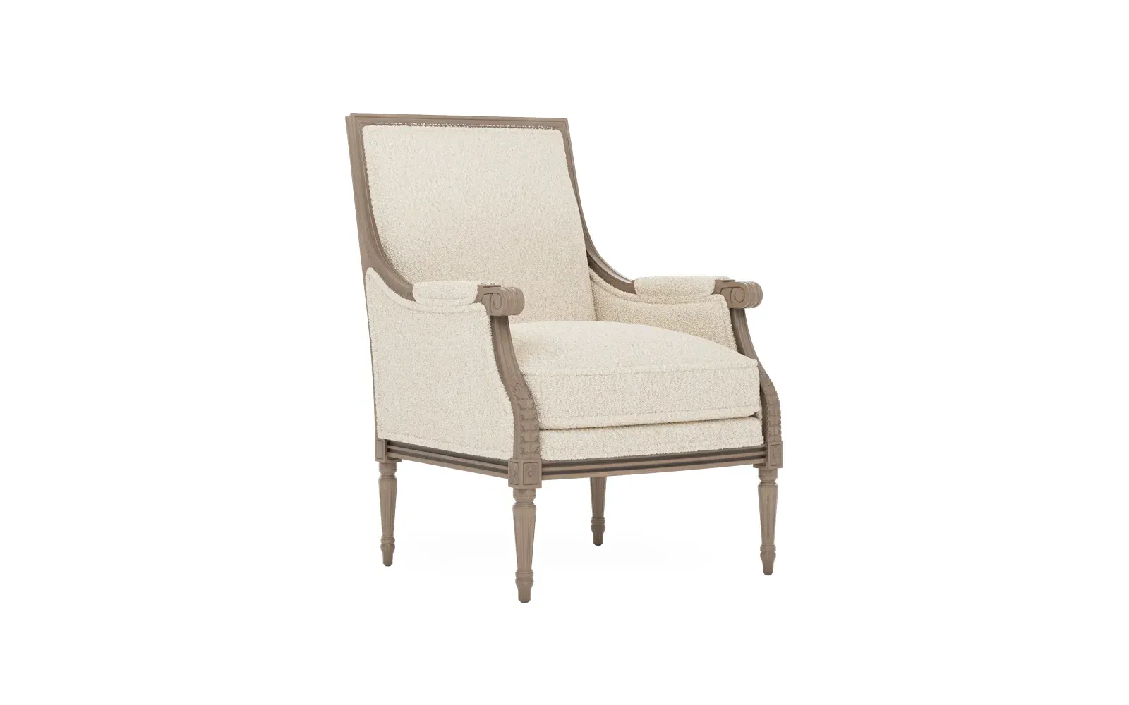 Juliette Bergere Chair - Cotton Cloud, Boucle