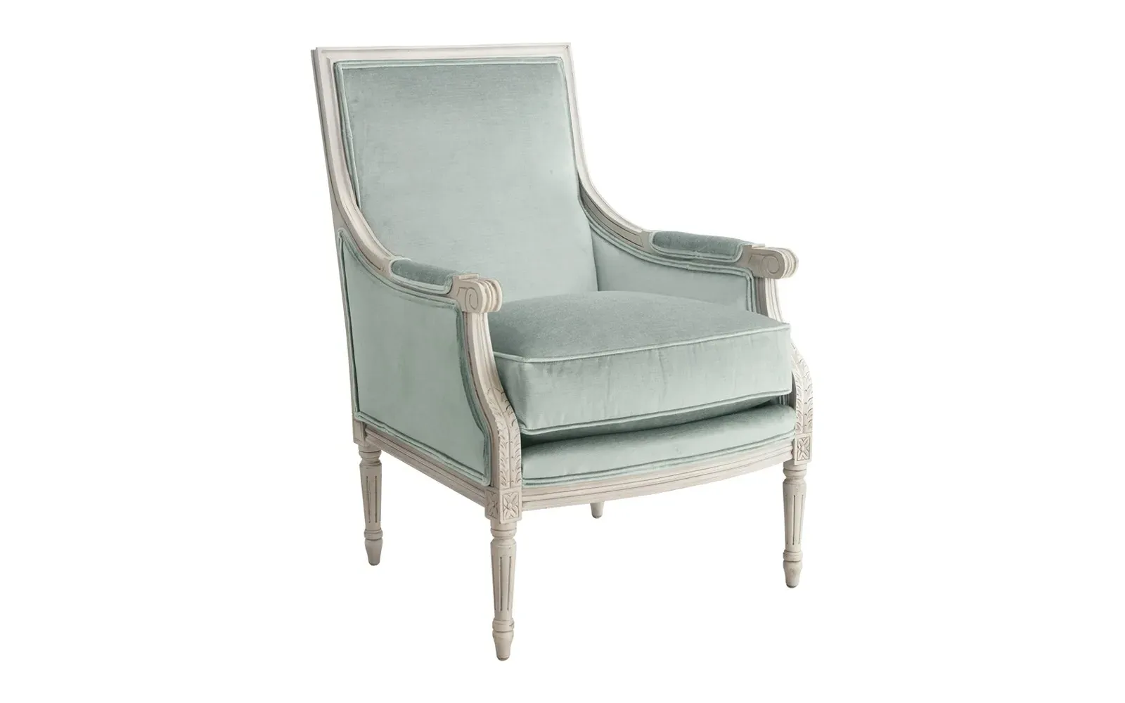 Juliette Bergere Chair - Fog, Performance Fabric