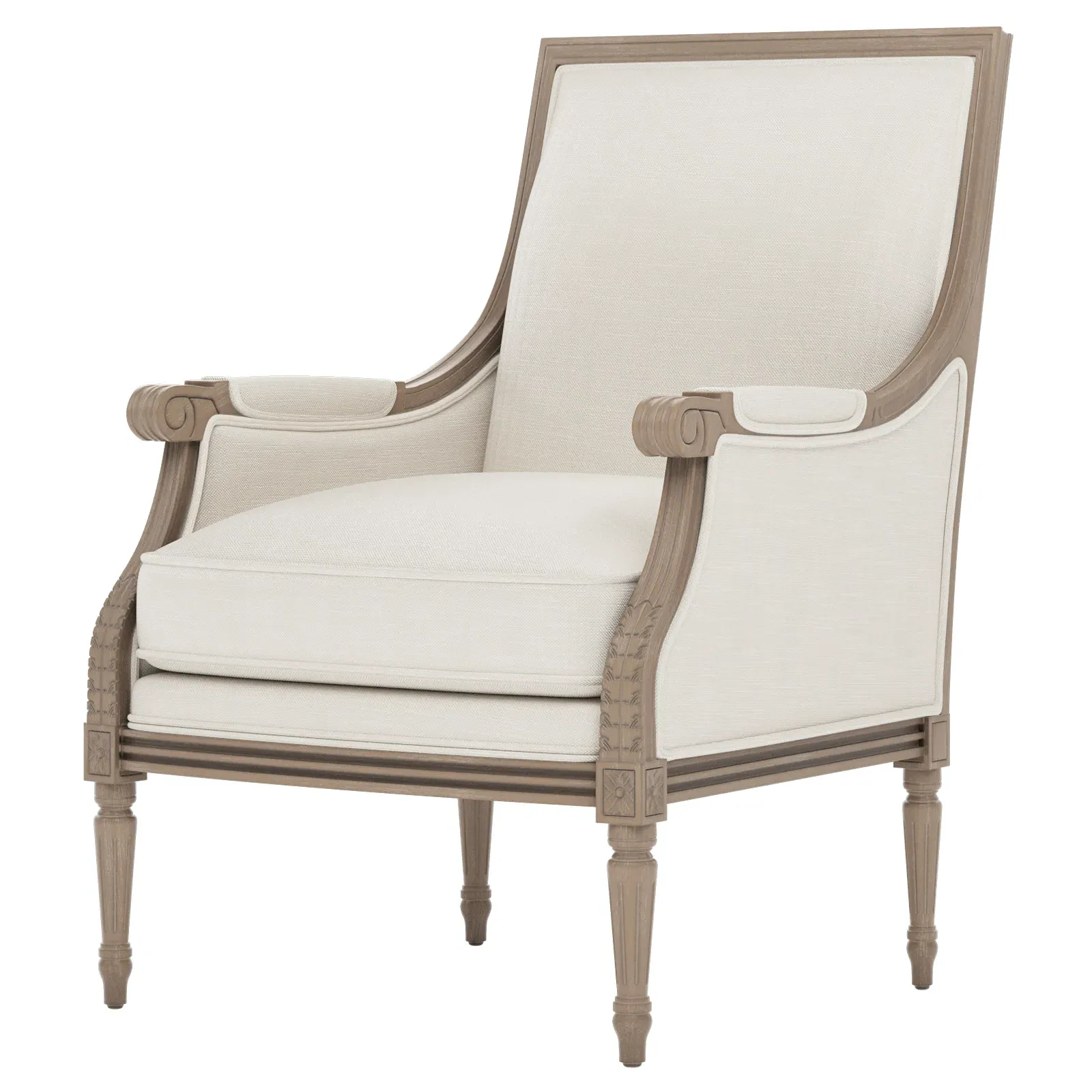 Juliette Bergere Chair - Fog, Performance Fabric