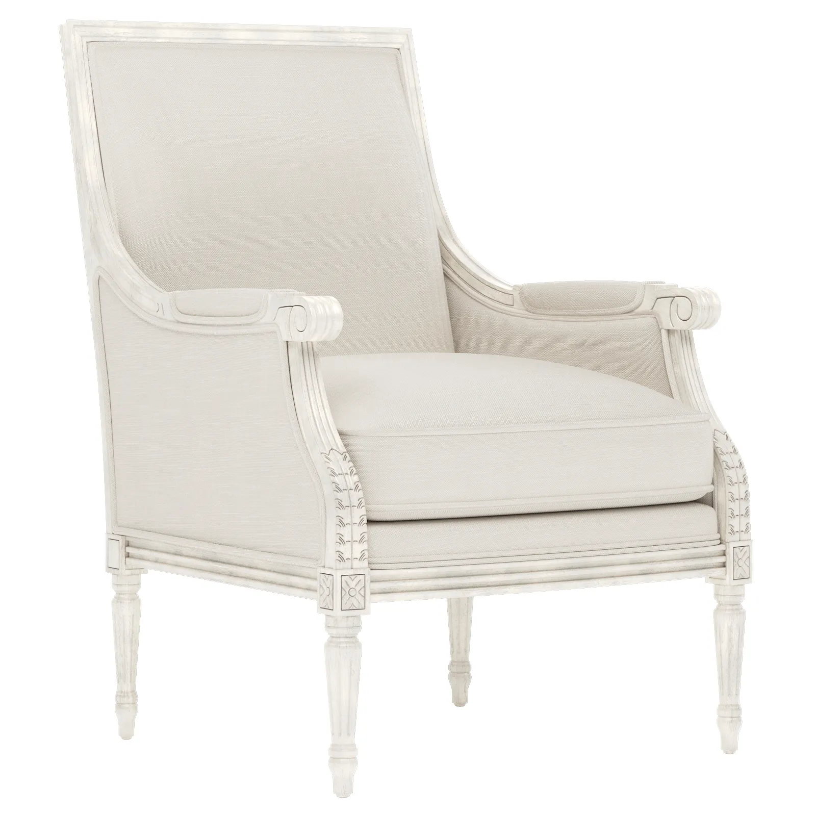 Juliette Bergere Chair - Fog, Performance Fabric