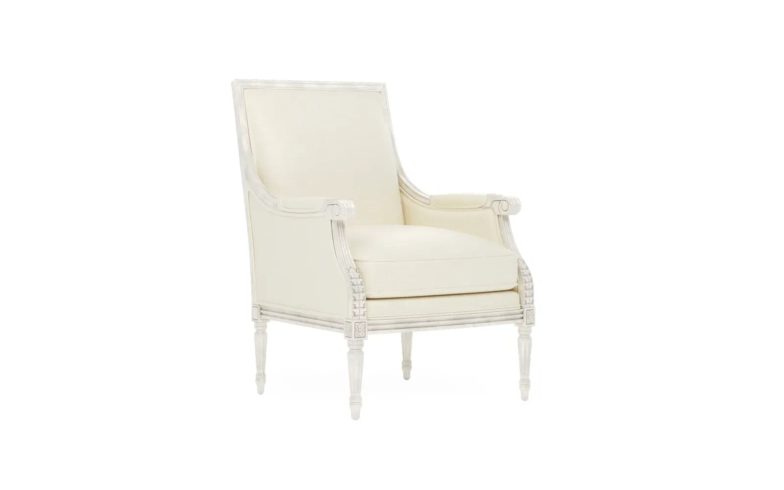 Juliette Bergere Chair - Heathered Ivory, Crypton