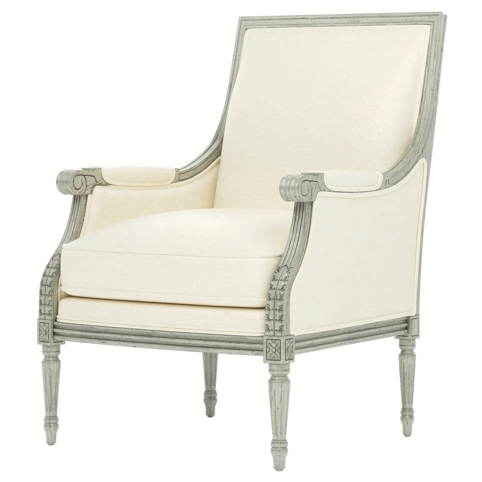 Juliette Bergere Chair - Heathered Ivory, Hardwood image