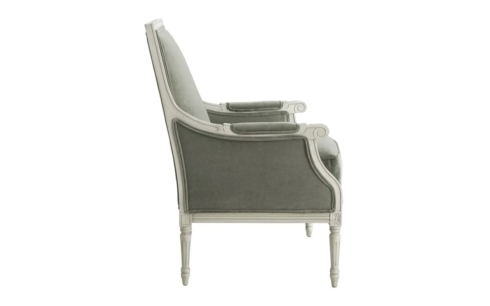 Juliette Bergere Chair - Juniper Leather, Hardwood