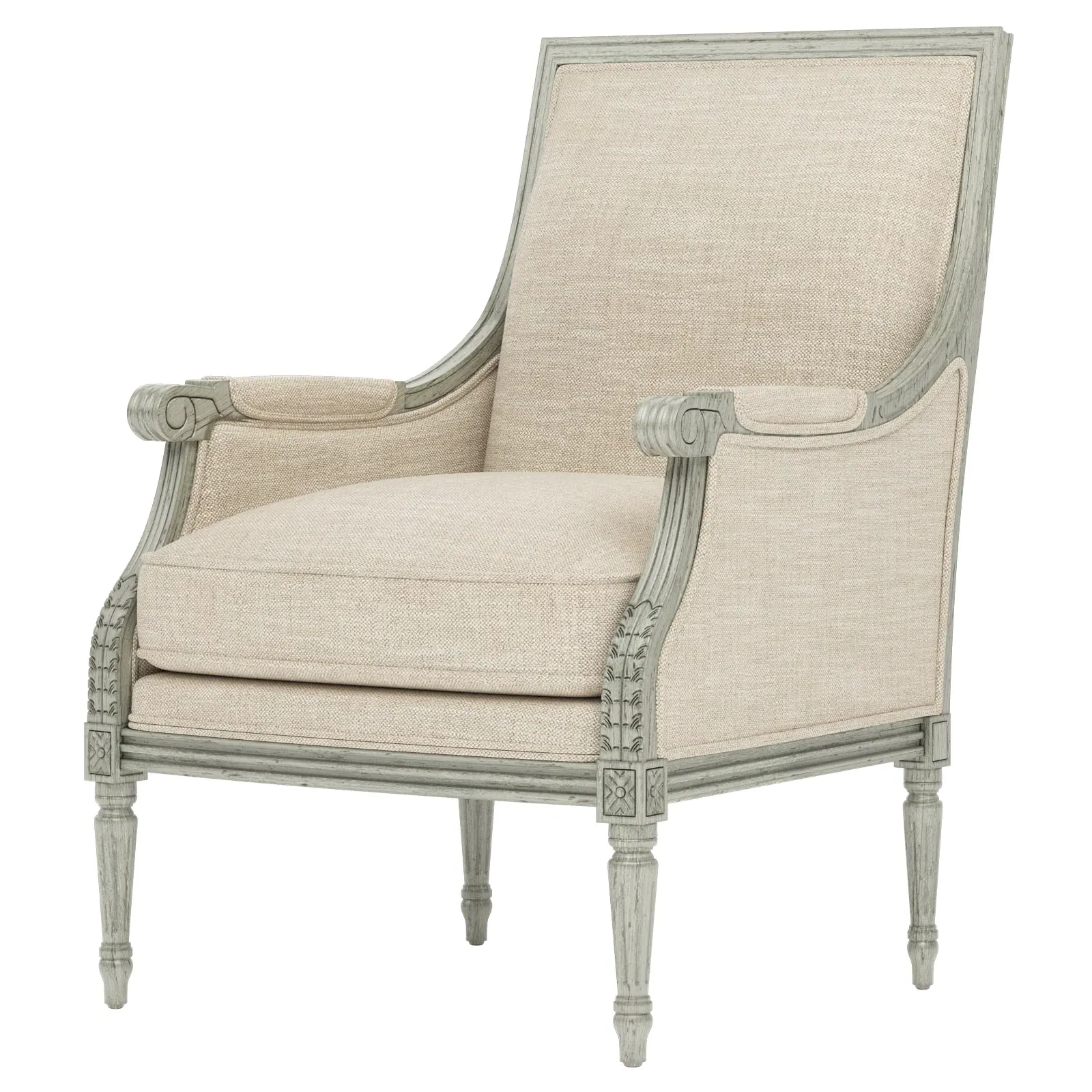 Juliette Bergere Chair - Pebble Shore, Hardwood