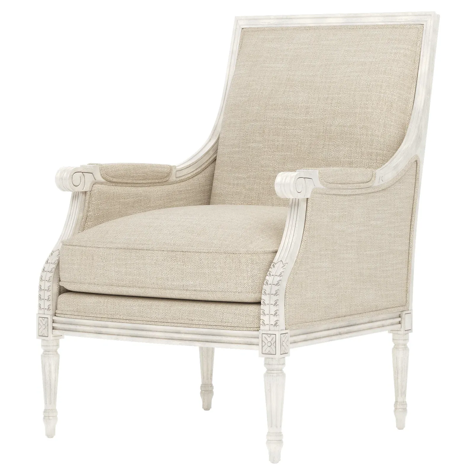 Juliette Bergere Chair - Pebble Shore, Hardwood