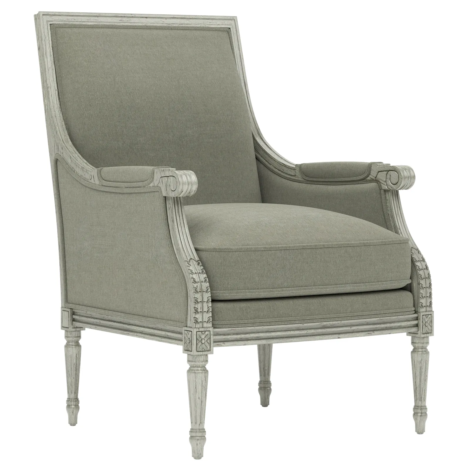 Juliette Bergere Chair - Sage, Velvet