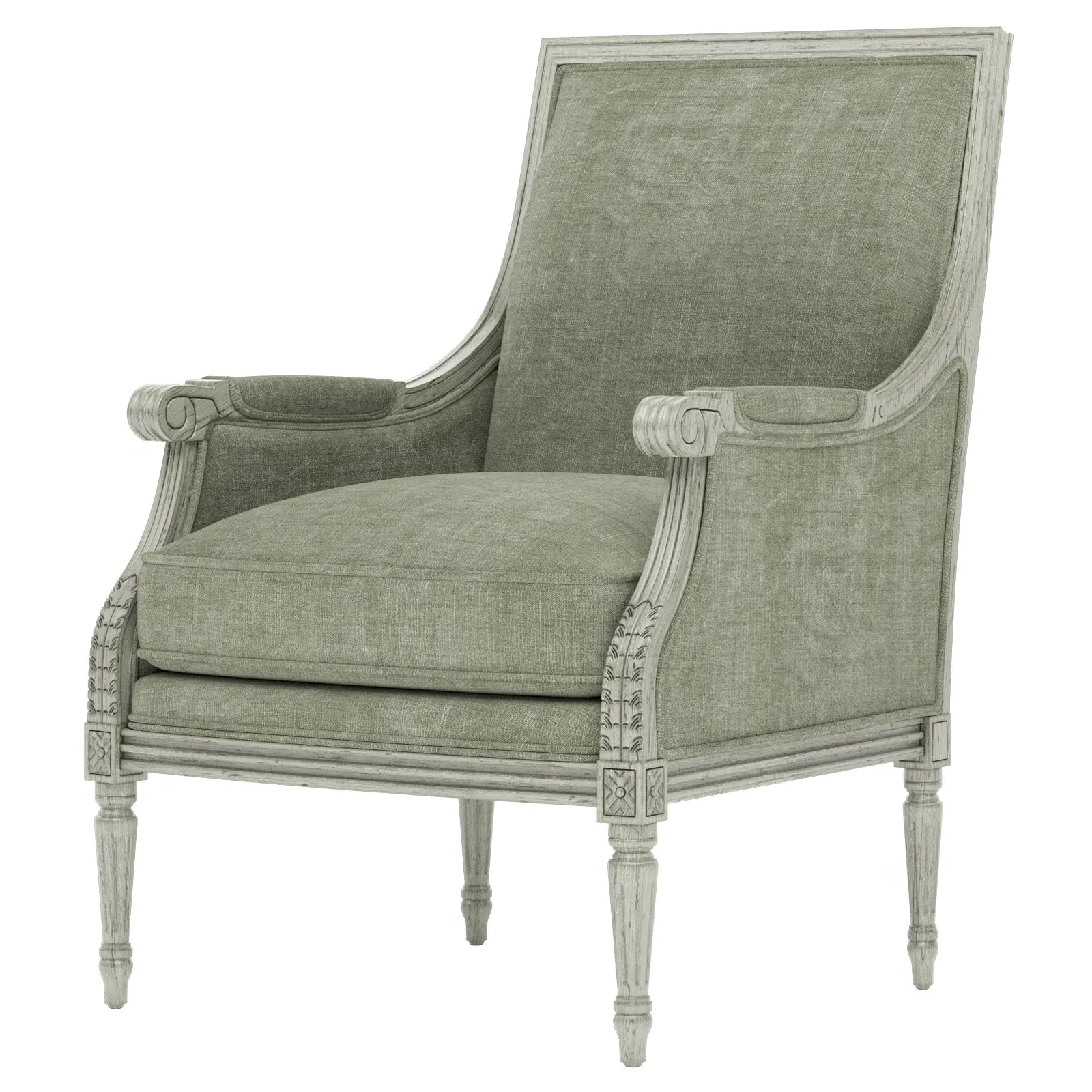 Juliette Bergere Chair - Willow Green, Velvet image