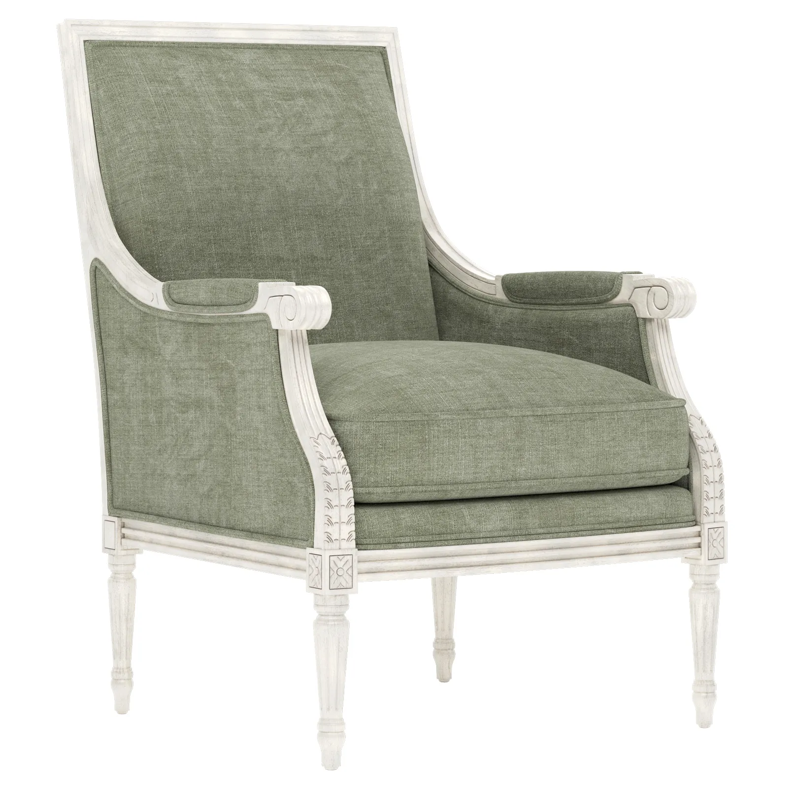 Juliette Bergere Chair - Willow Green, Velvet image