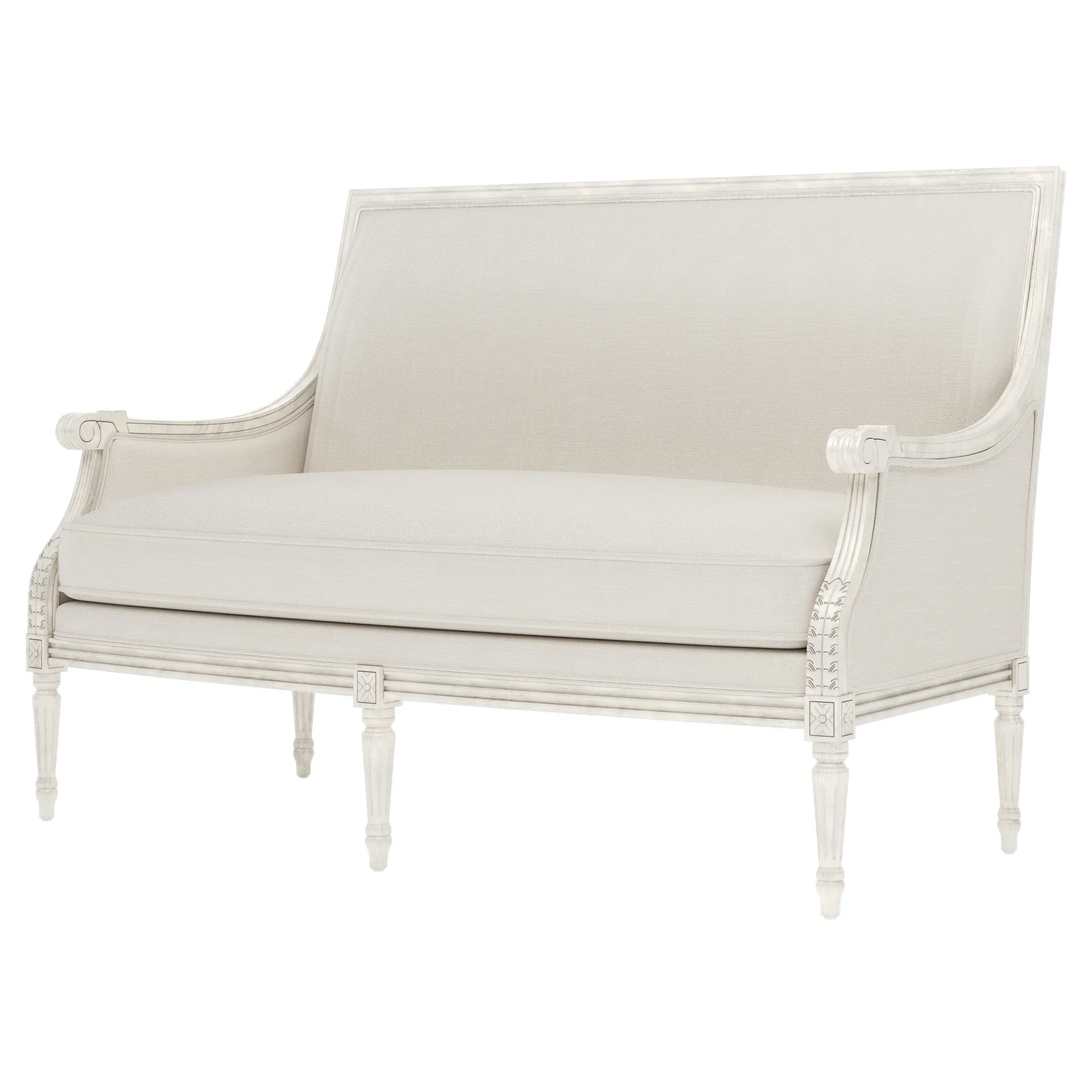 Juliette Settee - Fog, Hardwood