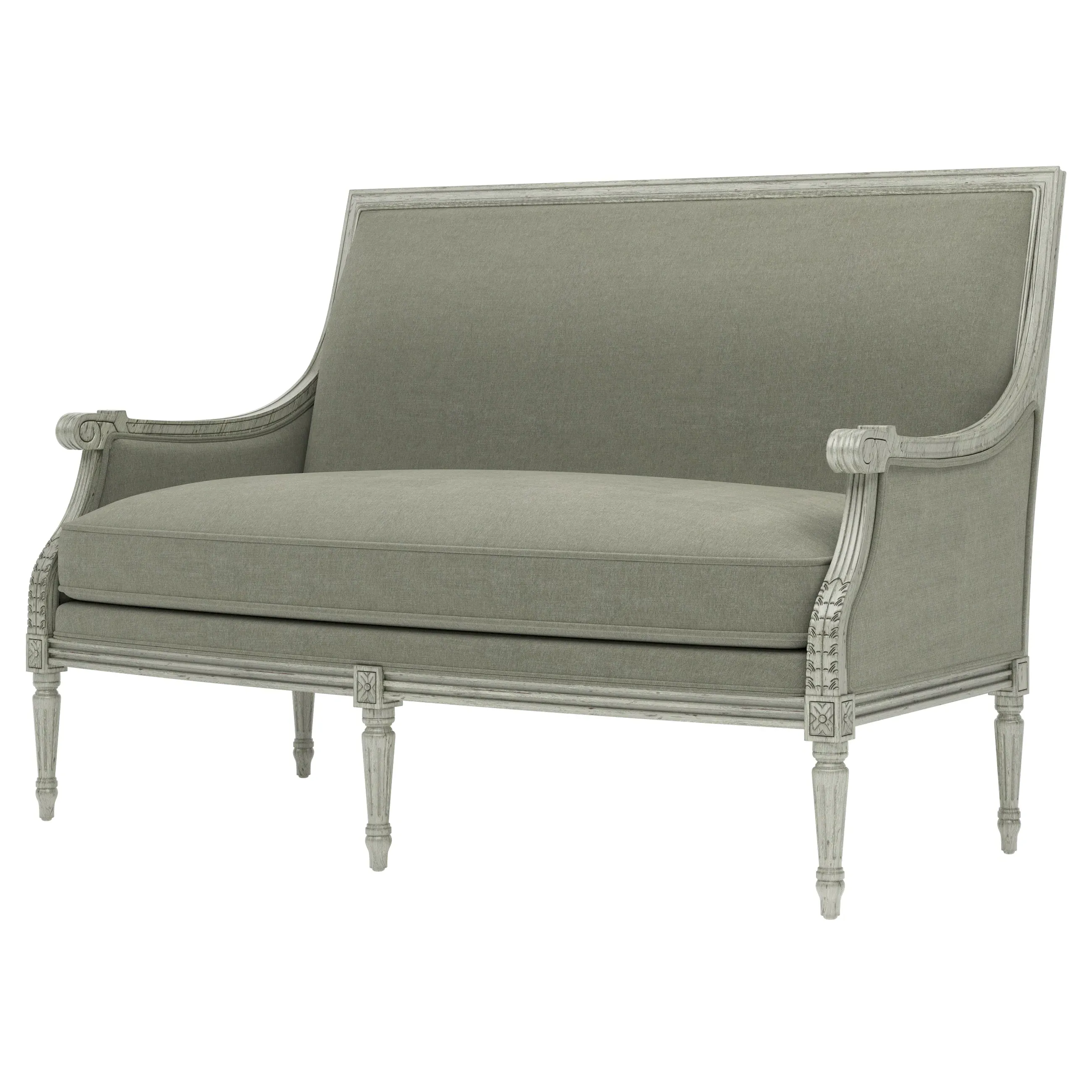 Juliette Settee - Sage, Velvet