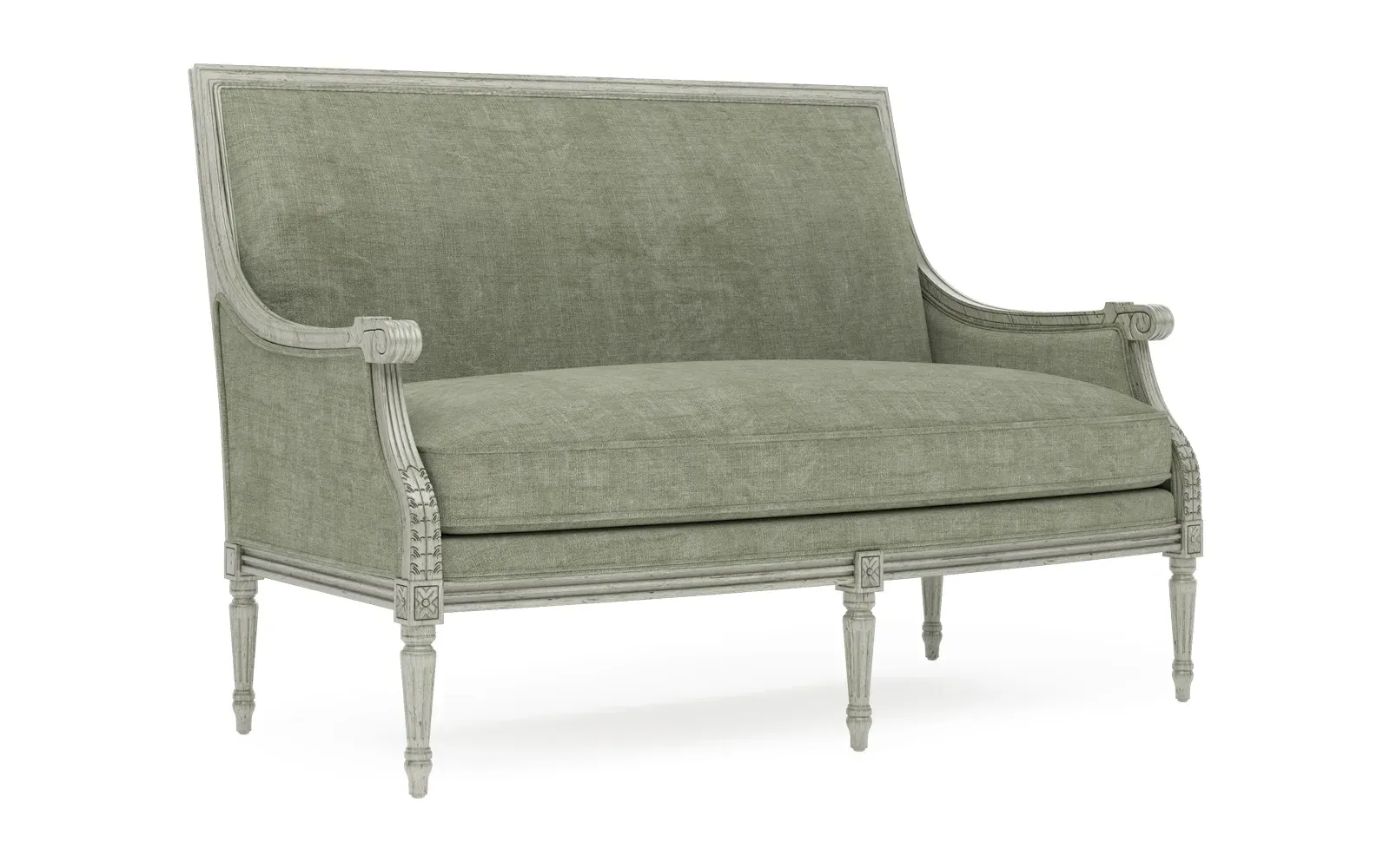 Juliette Settee - Willow Green, Velvet