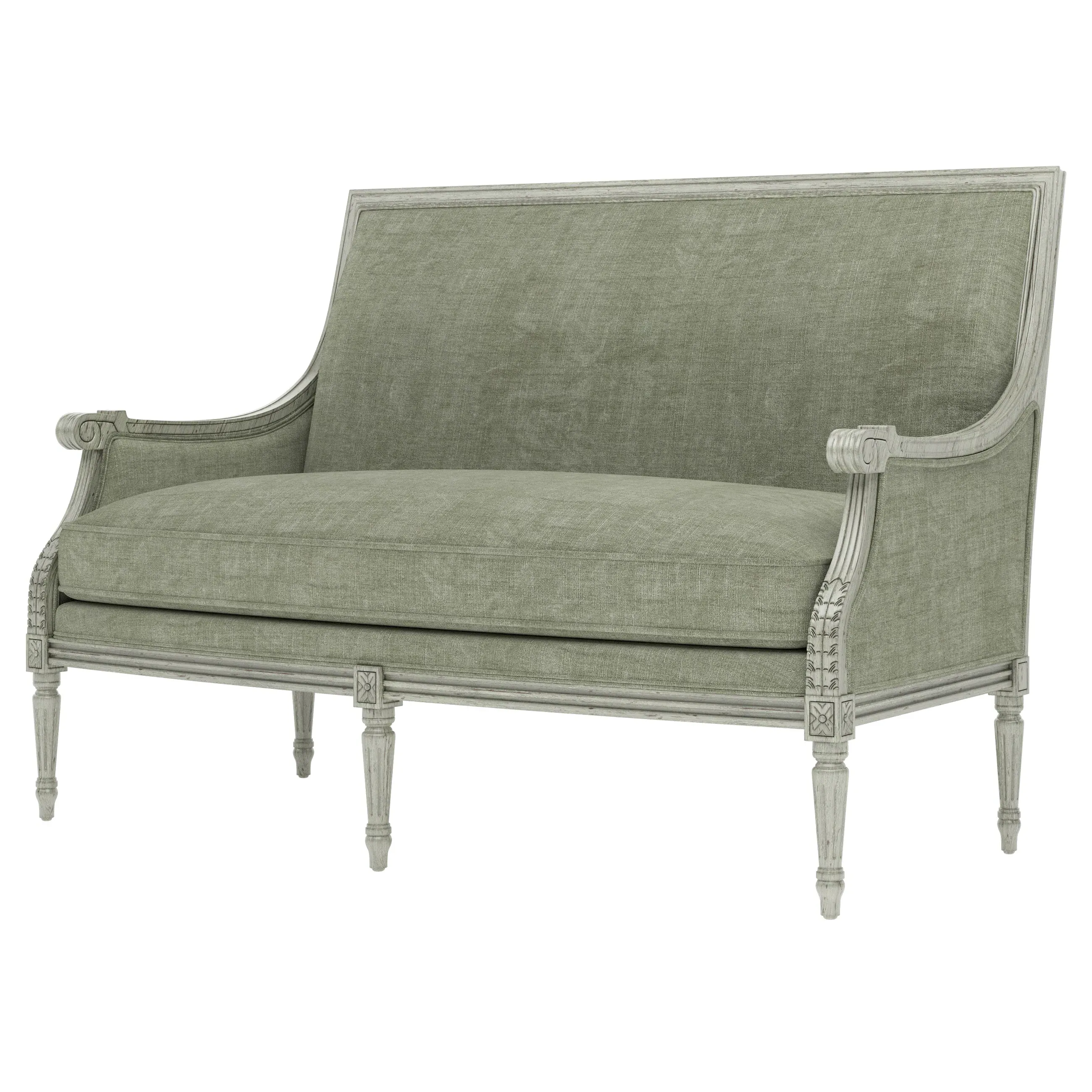 Juliette Settee - Willow Green, Velvet image