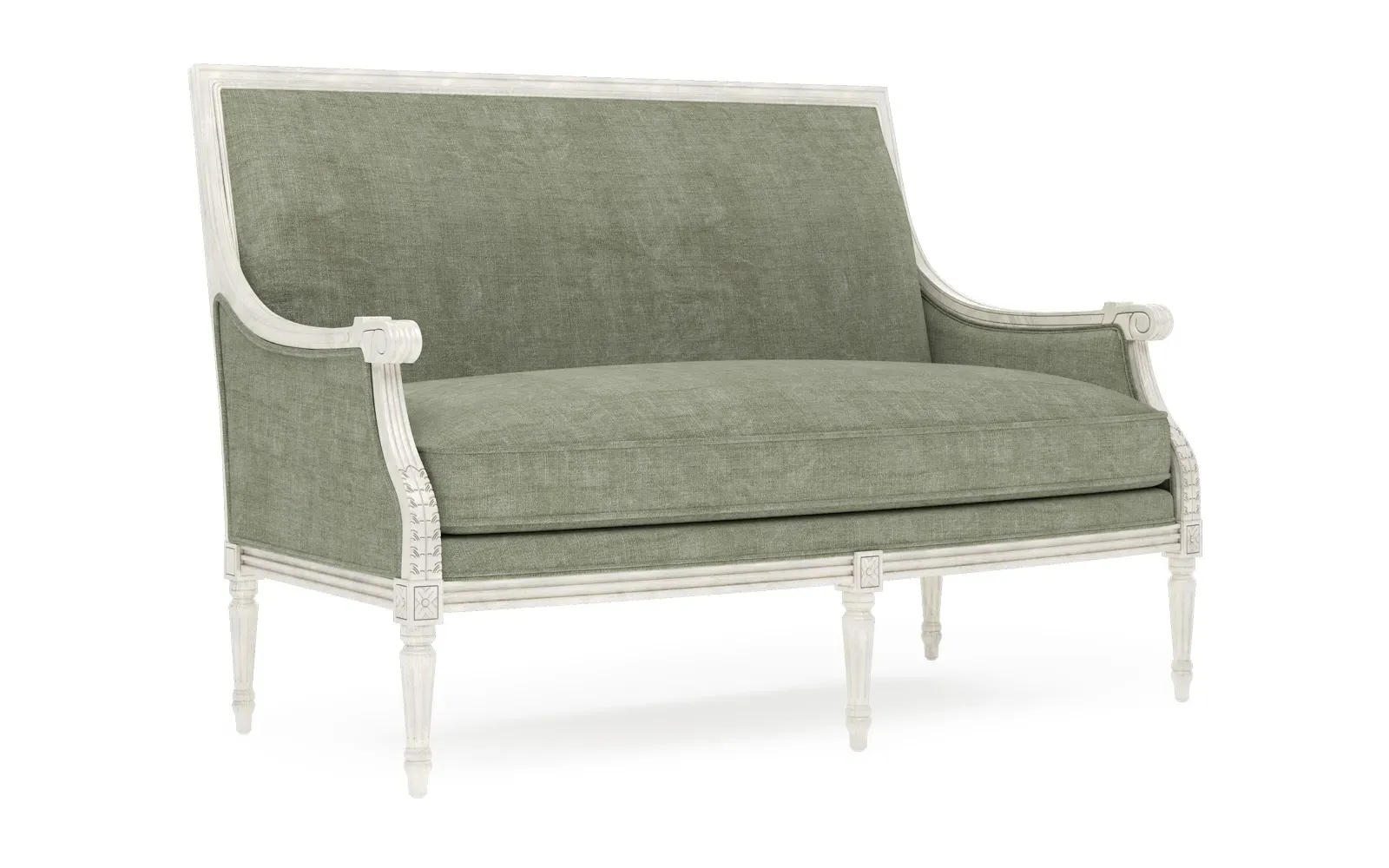 Juliette Settee - Willow Green, Velvet
