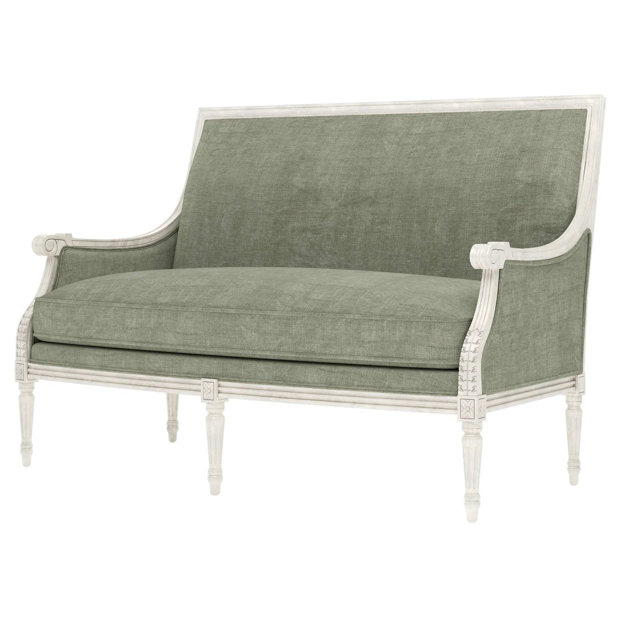 Juliette Settee - Willow Green, Velvet image
