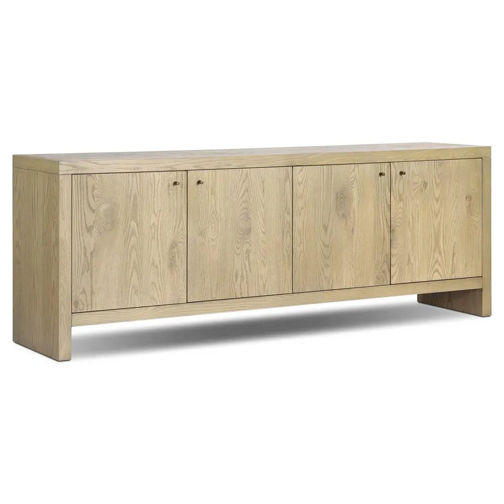 Julius 82" Media Cabinet - Sand Brown, Oak