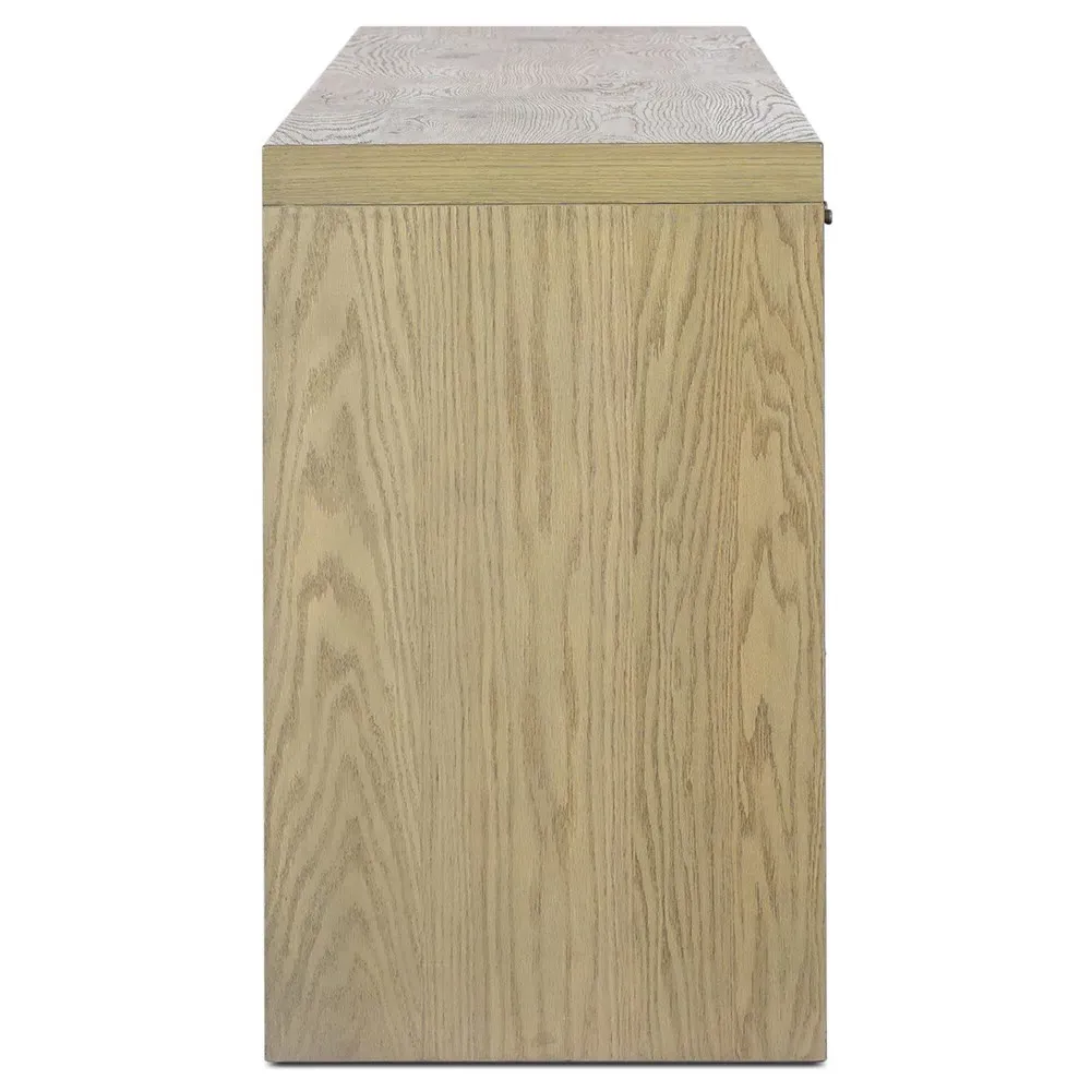 Julius 82" Media Cabinet - Sand Brown, Oak