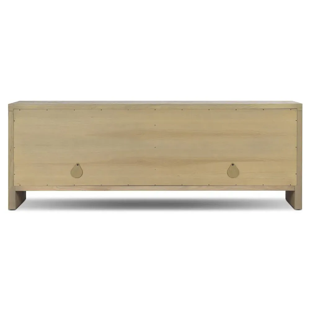 Julius 82" Media Cabinet - Sand Brown, Oak