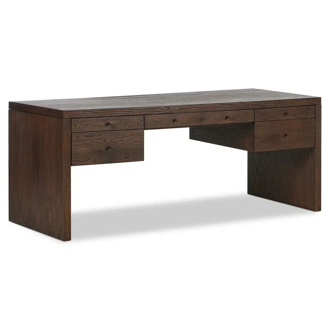 Julius Executive Desk - Brown, Oak