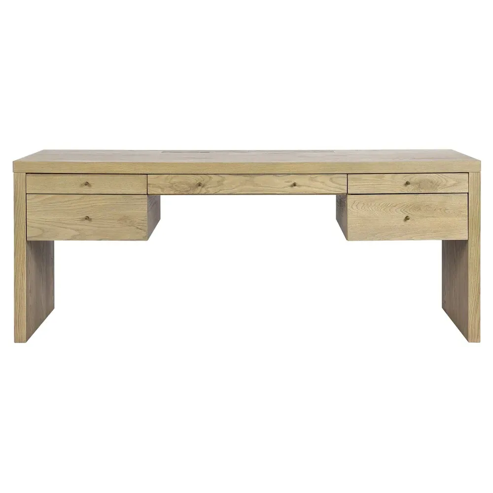 Julius Executive Desk - Light Brown, Oak image