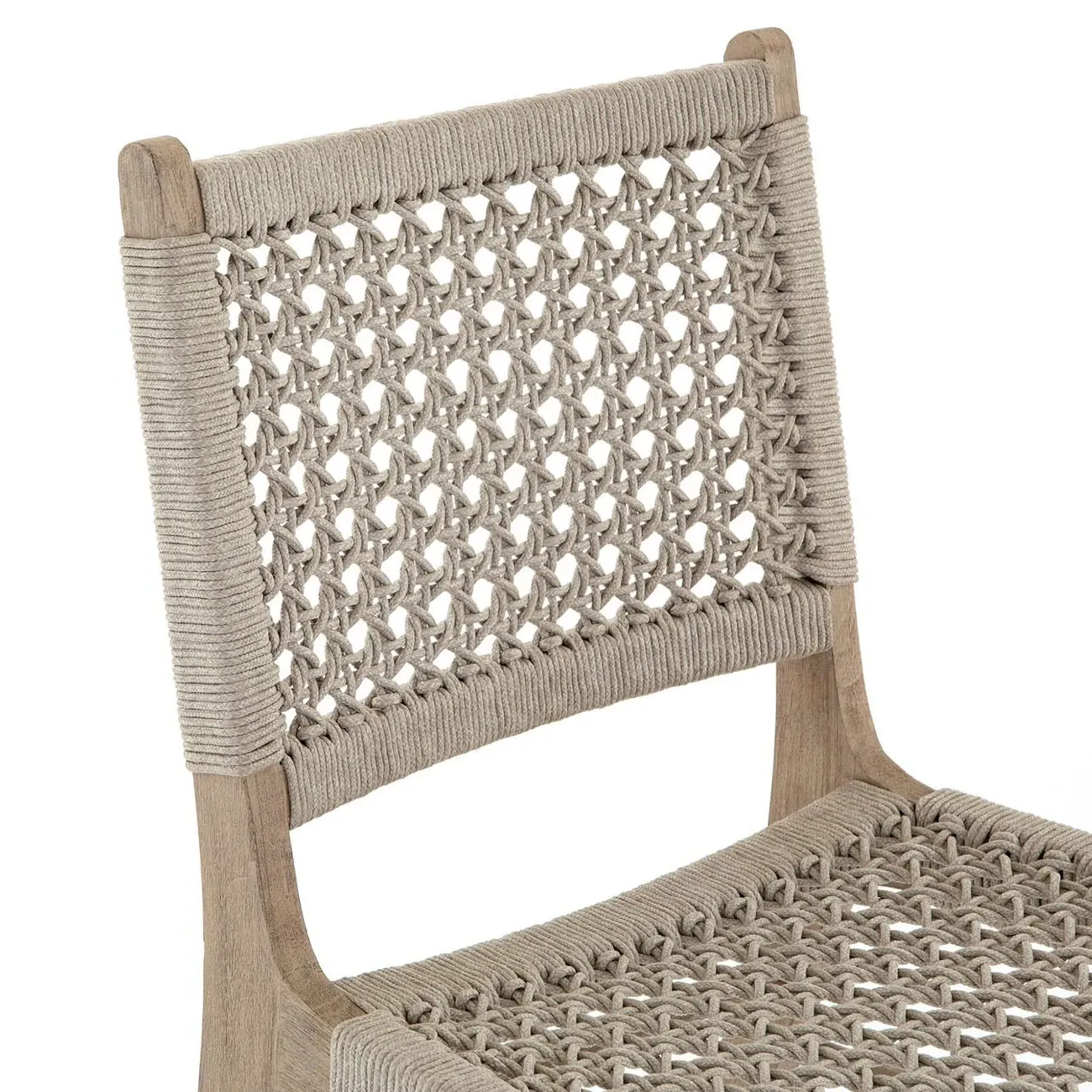 Julius Outdoor Dining Side Chair - Brown, Teak