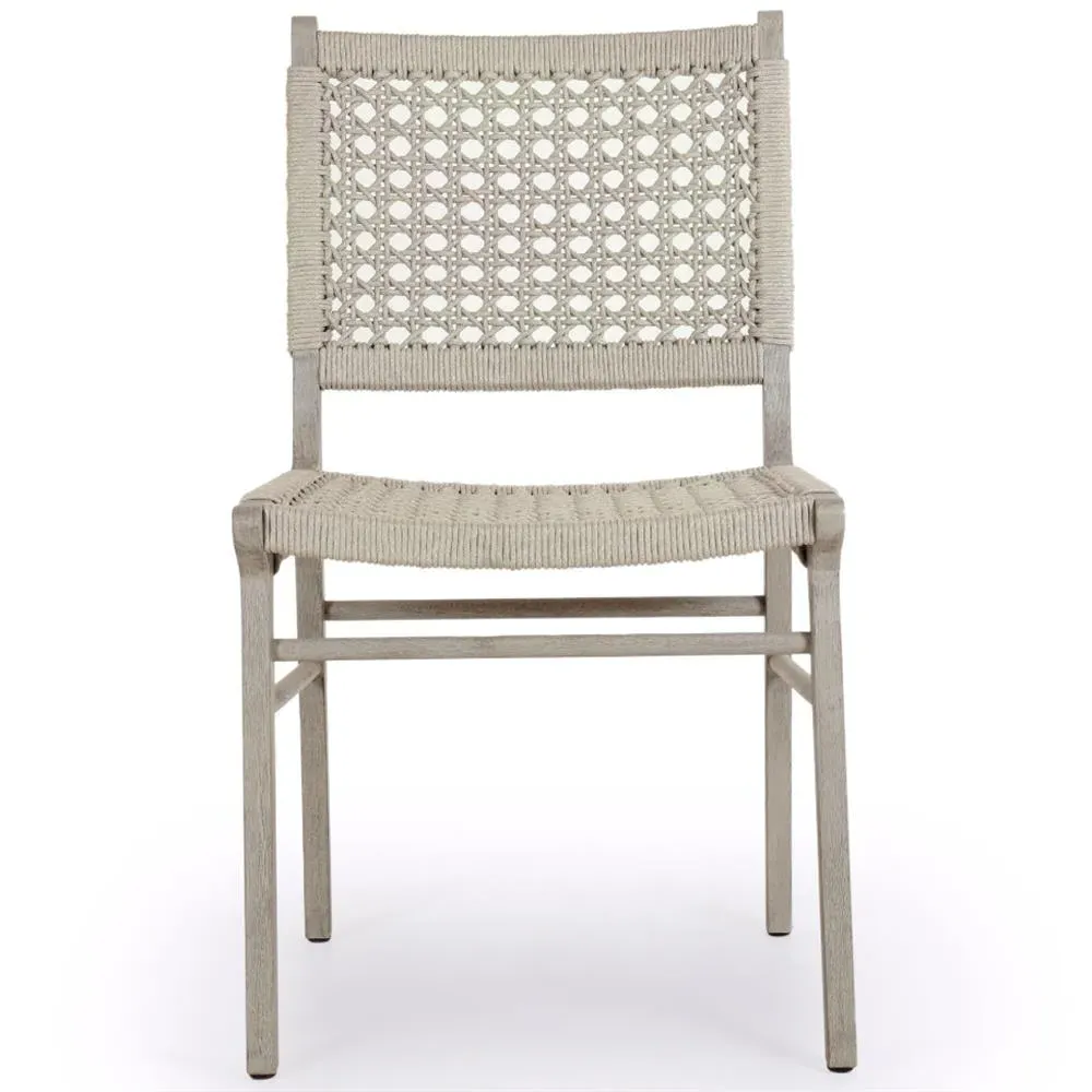 Julius Outdoor Dining Side Chair - Grey, Teak