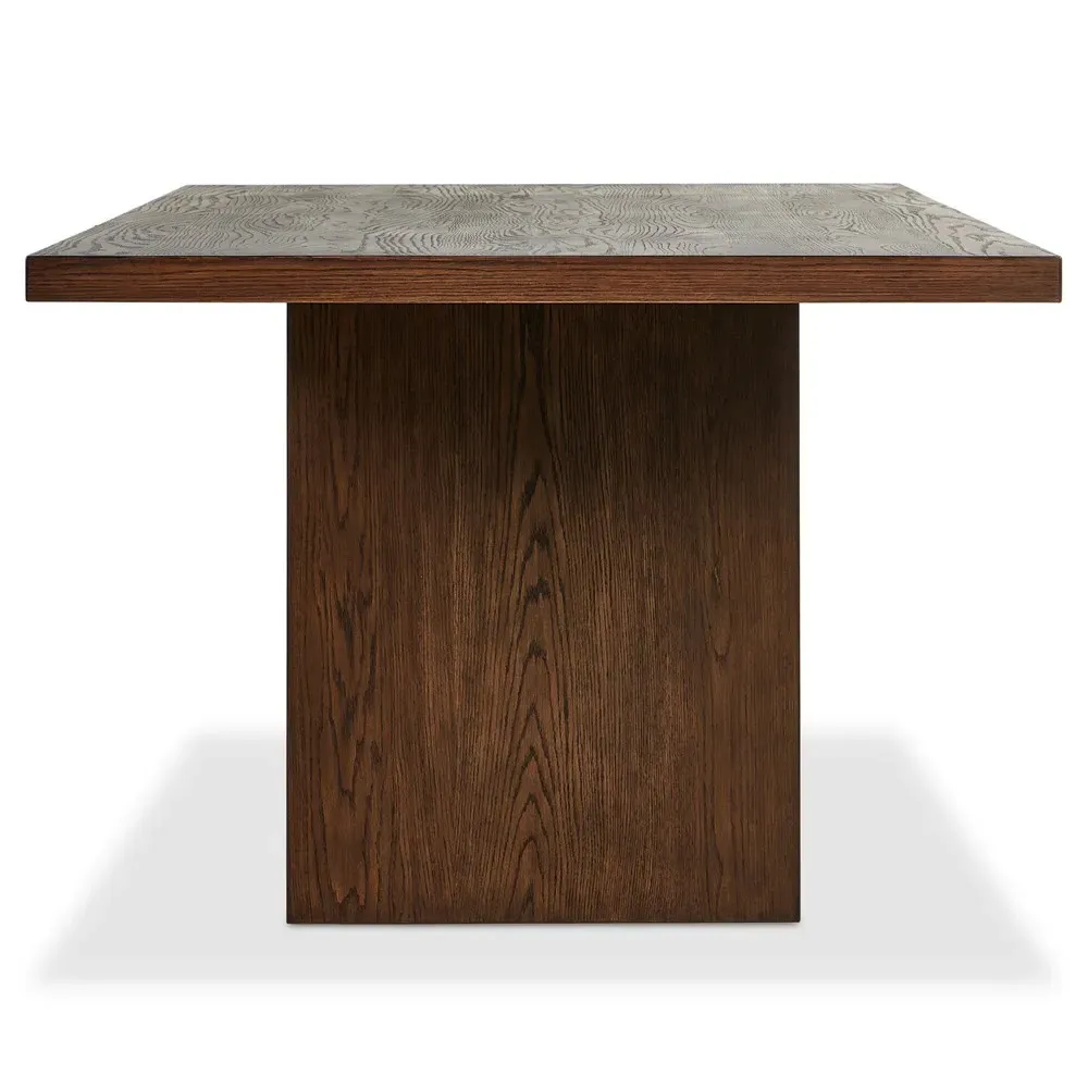 Julius Rectangular Dining Table - Brown, Oak