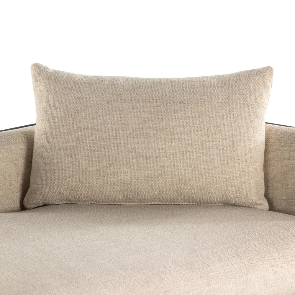 Jun Woven Cane Chaise Lounge - Cream, Parawood