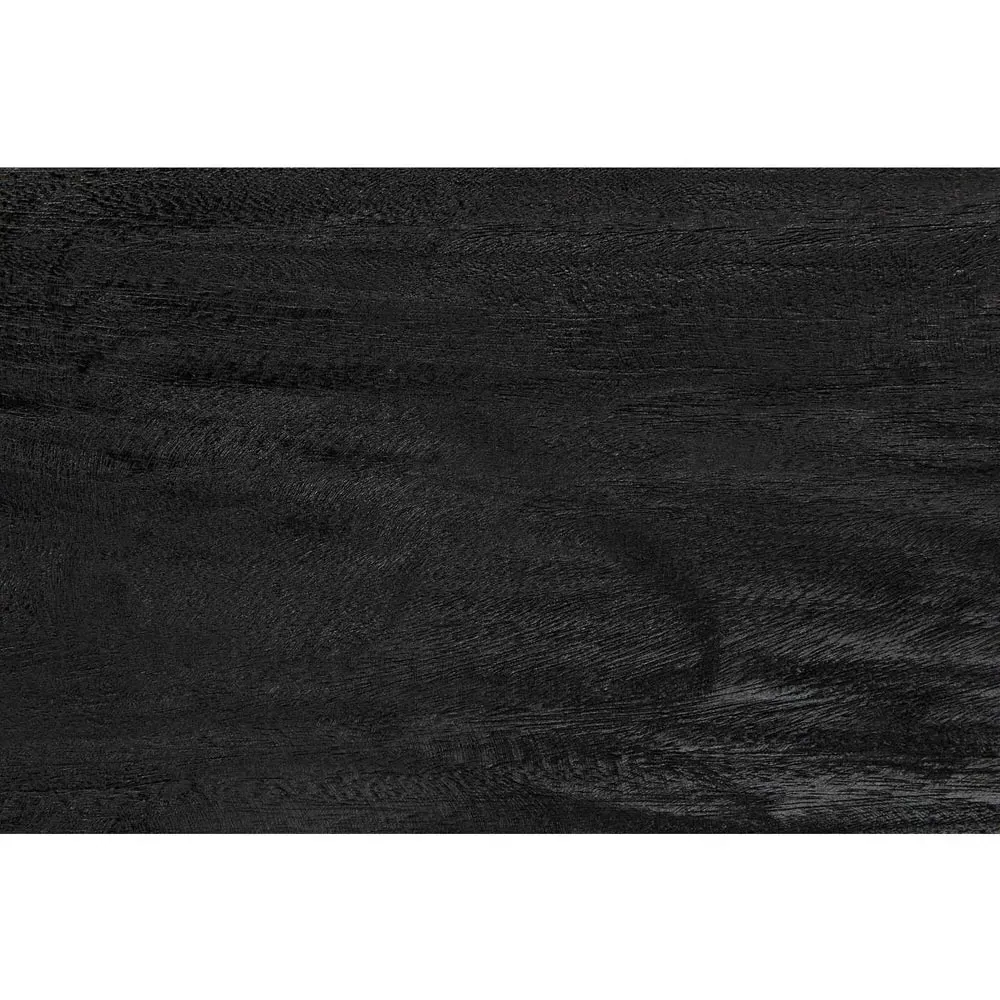 Junel Curved Stool - Black, Munggur Wood