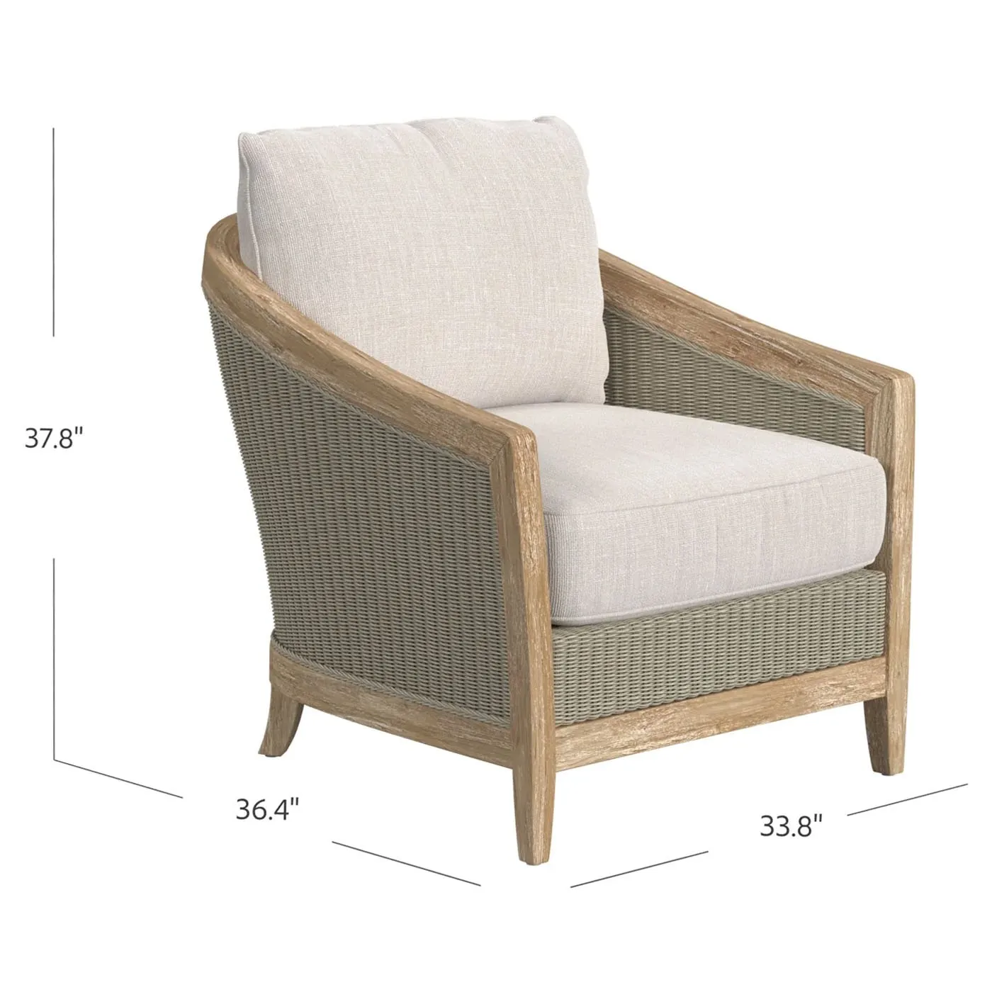 Junia Outdoor Club Chair - Beige, Teak