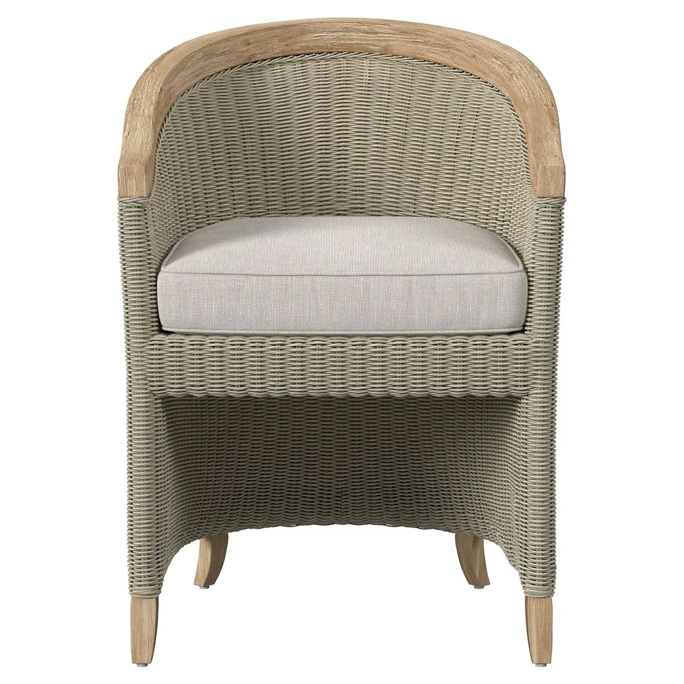 Junia Outdoor Dining Arm Chair - Beige, Teak