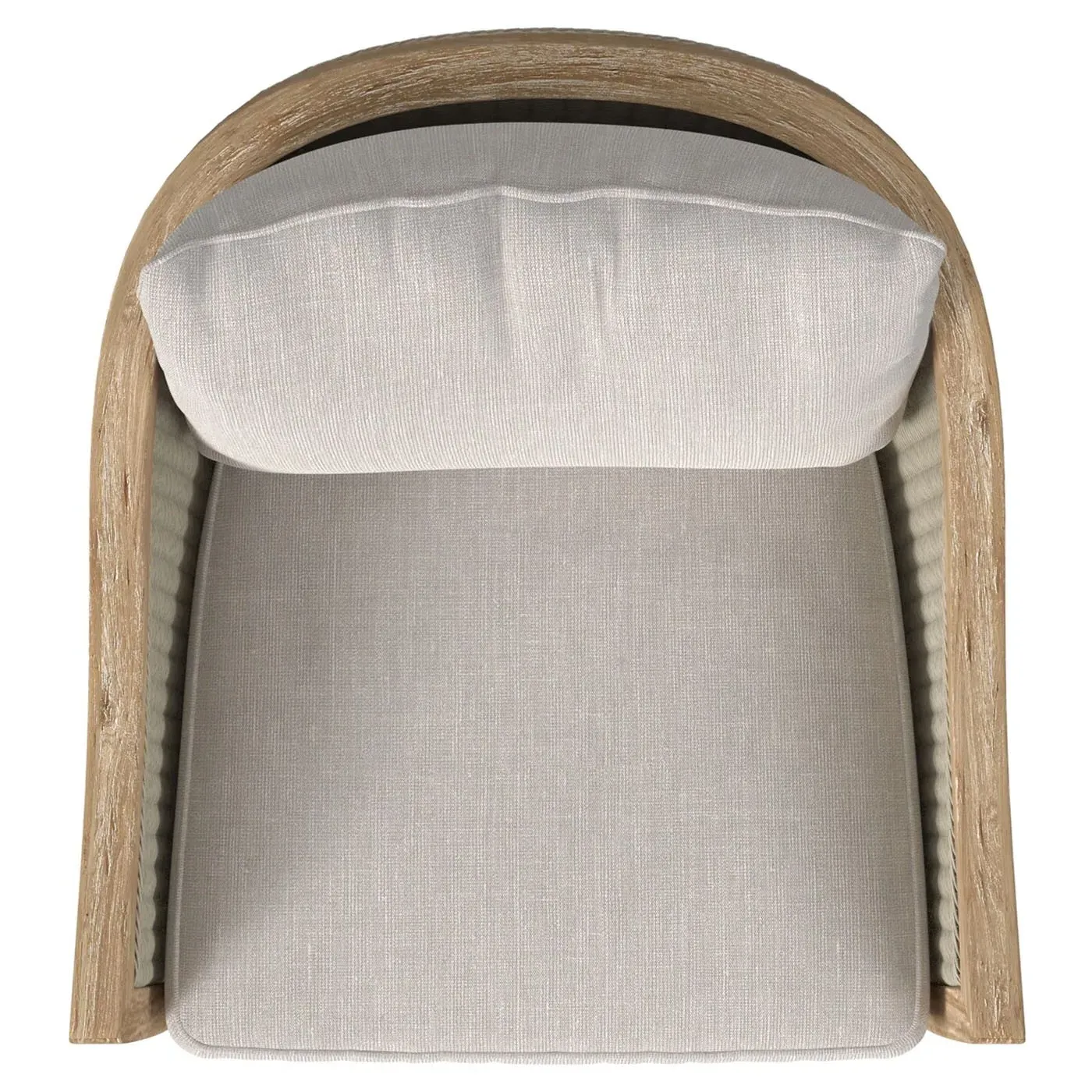 Junia Outdoor Swivel Club Chair - Beige, Teak