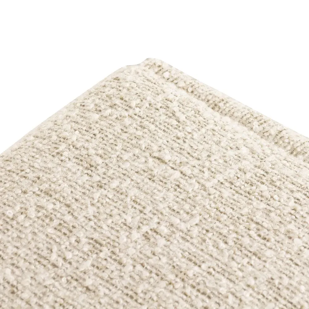 Juniper Rectangular Ottoman - Cream, Boucle