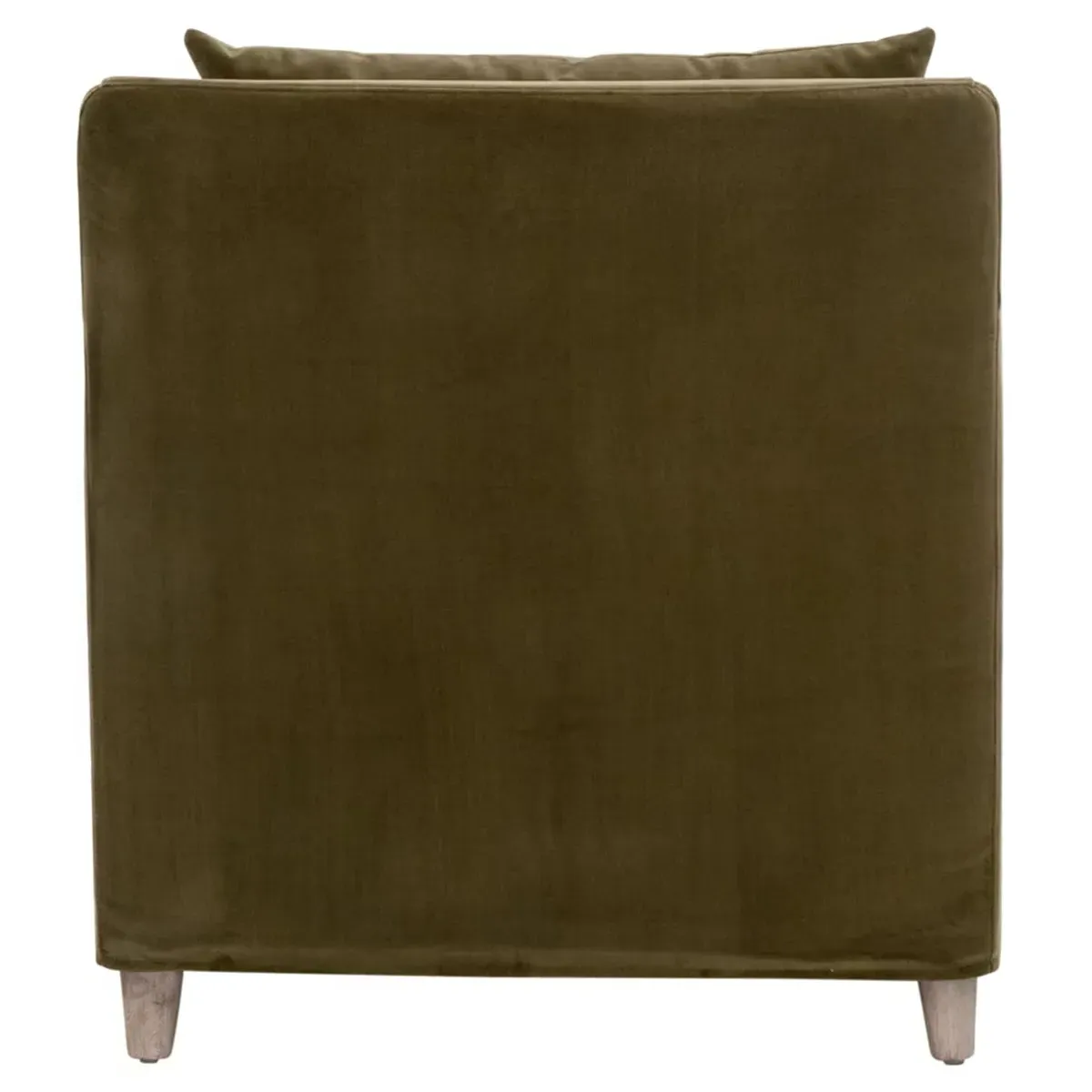 Junot Club Arm Chair - Olive, Velvet