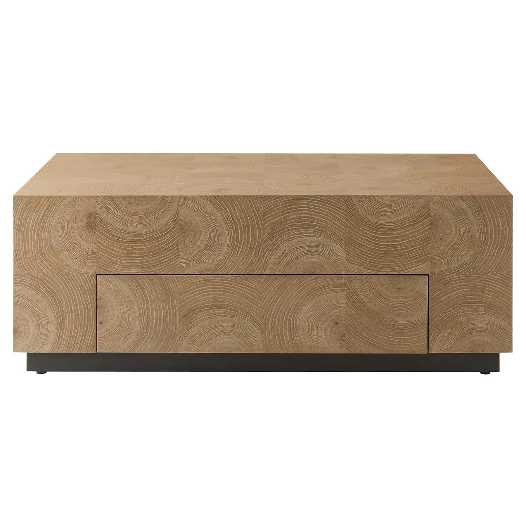 Justice Rectangular Storage Coffee Table - Brown, Oak