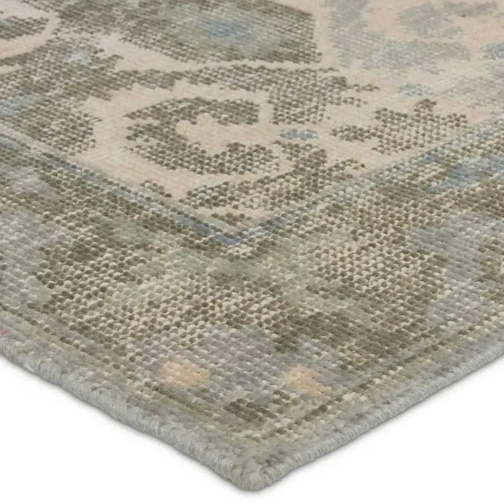 Kade Modify 10'x14' Medallion Patterned Hand Knotted Rug - Sage, Wool