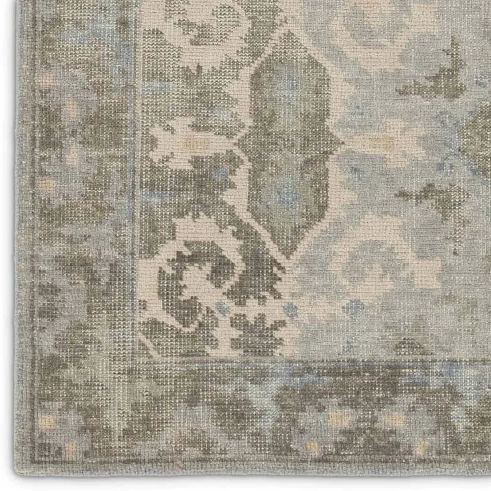 Kade Modify 8'x11' Medallion Patterned Hand Knotted Rug - Sage, Wool