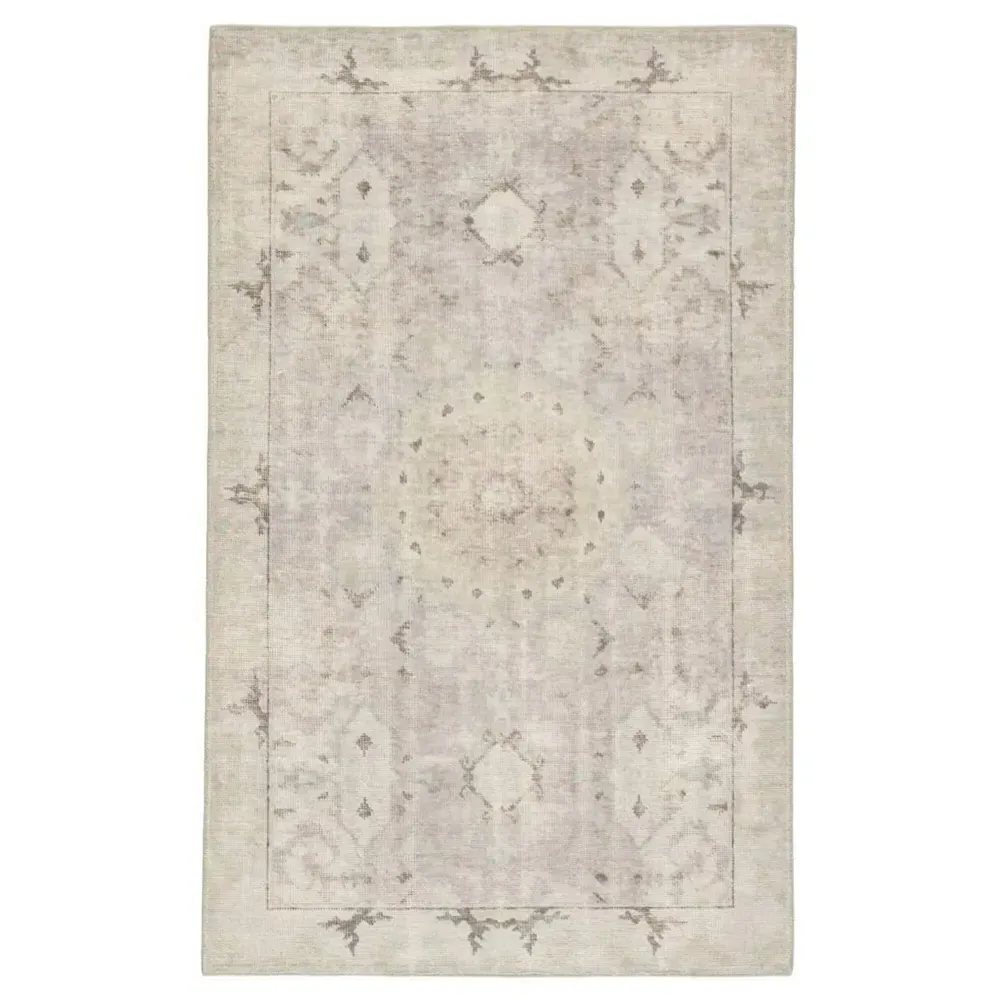 Kade Modify Sample Medallion Patterned Hand Knotted Rug - Grey, Wool image