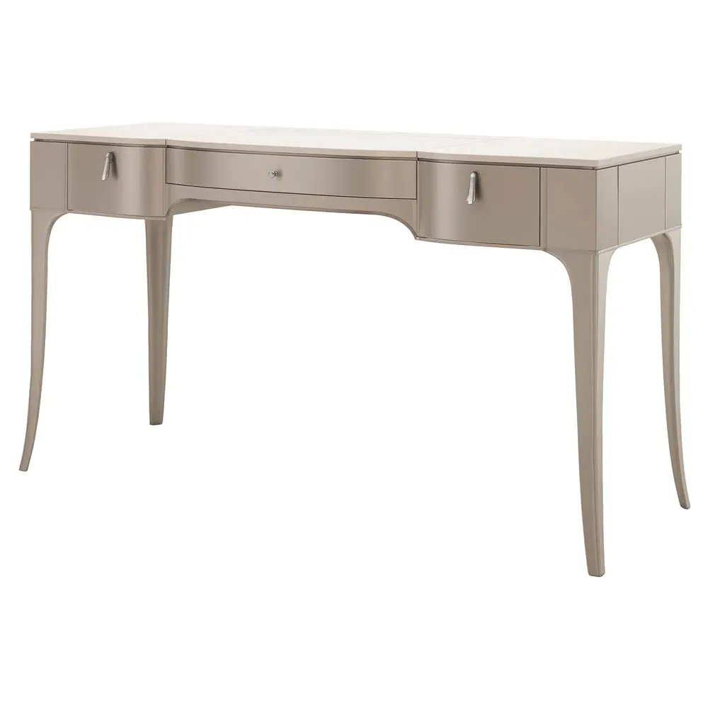 Kade Vanity Desk - Soft Silver, Hardwood